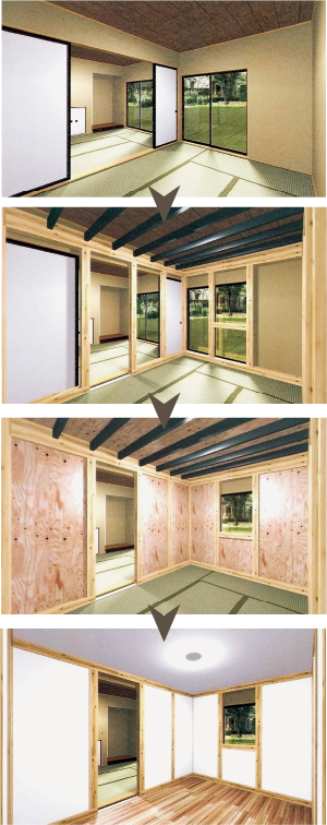 大がかりな耐震補強工事をすることなく設置可能震災に強い安全な空間を確保します！